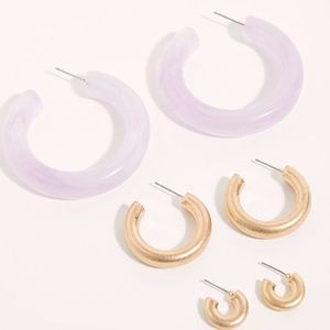 Free People All The Best Hoop Set